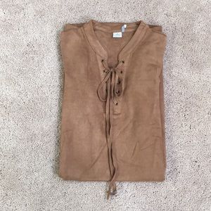 Tan Velvet Dress